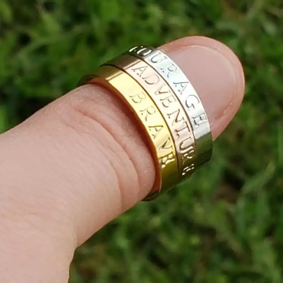 Custom Engraved stackable rings - Picture 2 of 5